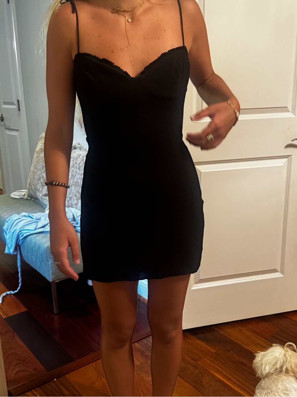 Aritzia Wilfred Black mini dress